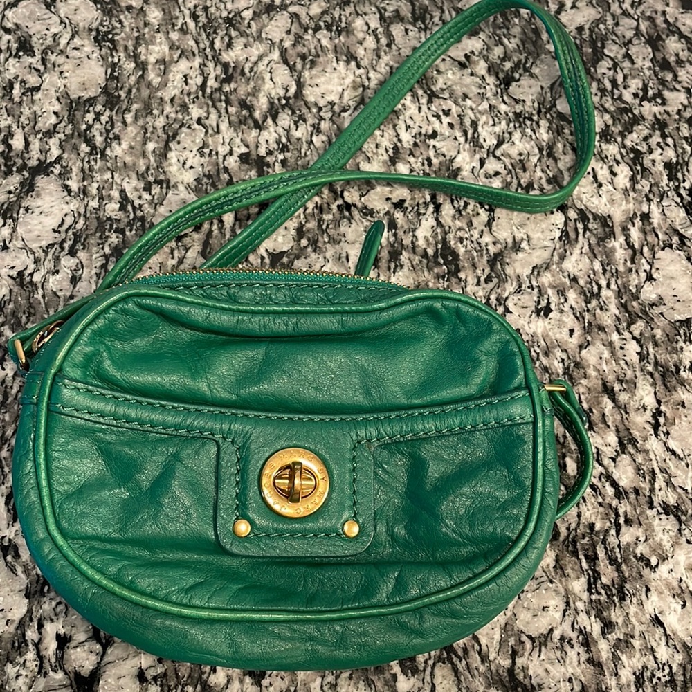 MARC by Marc Jacobs Kelly Green Small Crossbody Bag with Gold Turnkey Hardware